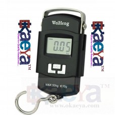 OkaeYa-Weighing Scale Digital Heavy Duty Portable, Hook Type with Temp, 50Kg